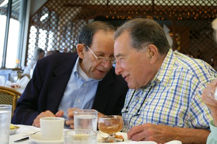 Stan and Bernie enjoy a story 2008.jpg